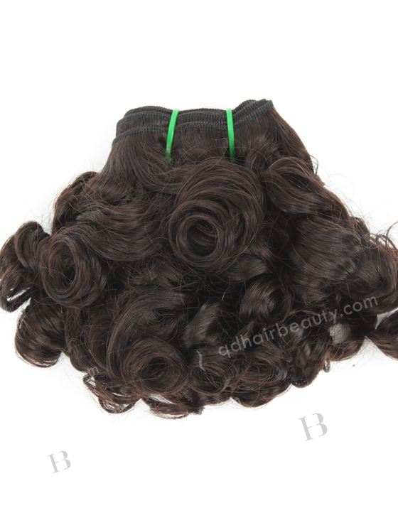 In Stock 7A Peruvian Virgin Hair 10" Double Drawn Deedee Curl Natural Color Machine Weft SM-696